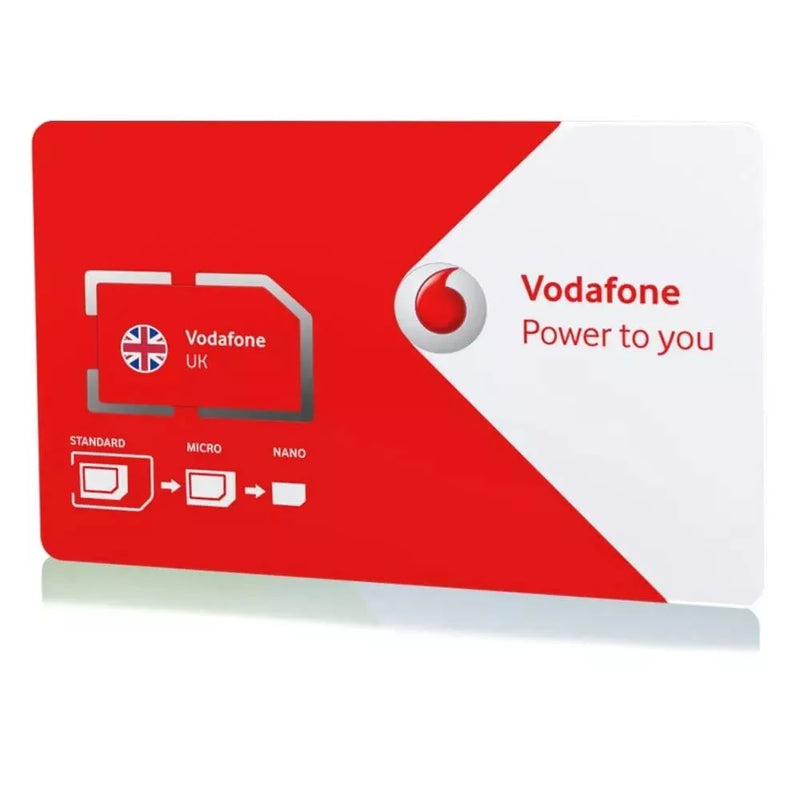 SIM Card Vodafone UK +44 Pronta all'Uso, Attivazione Anonima Immediata